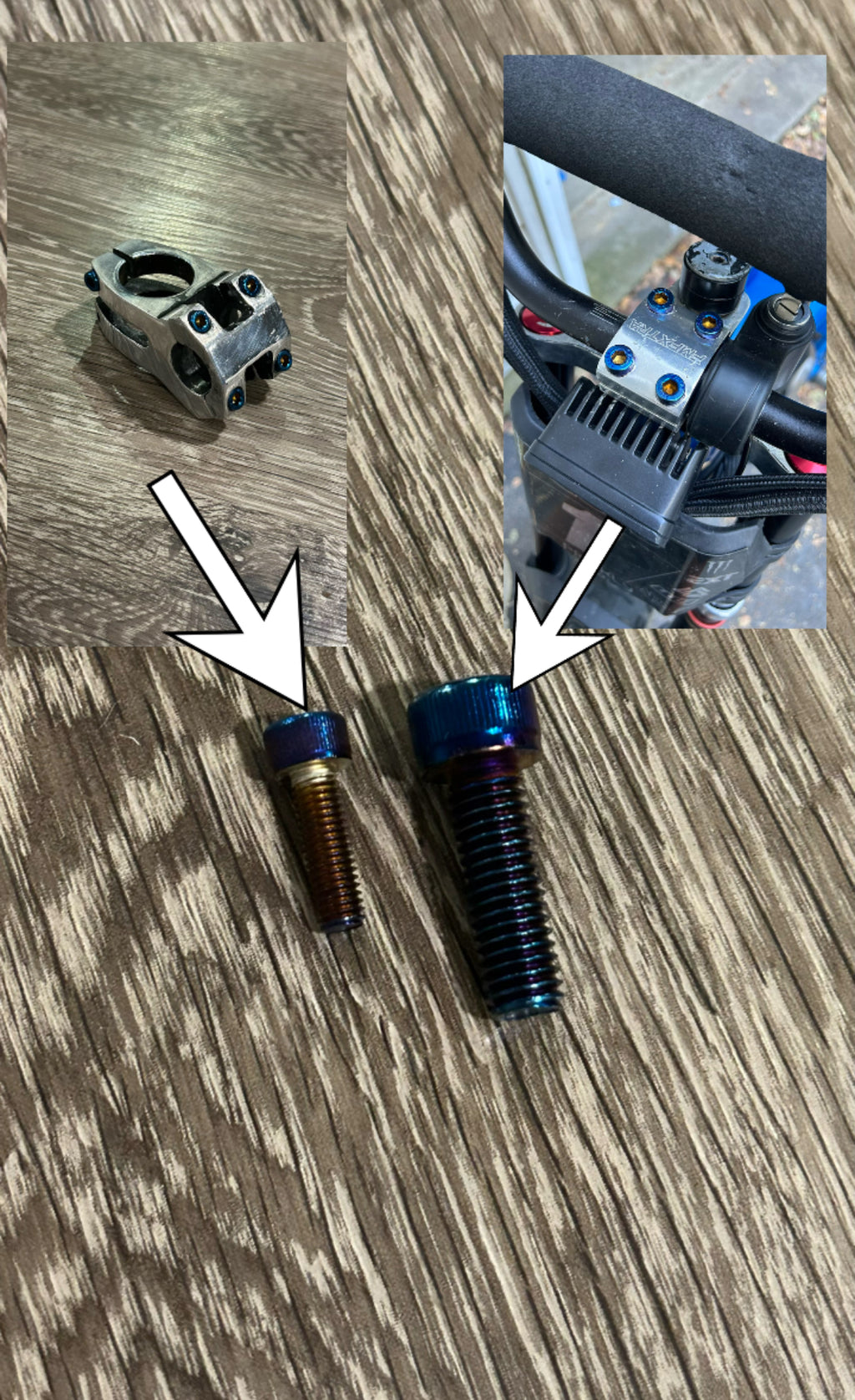 Titanium coated stem bolts(READ DISC)