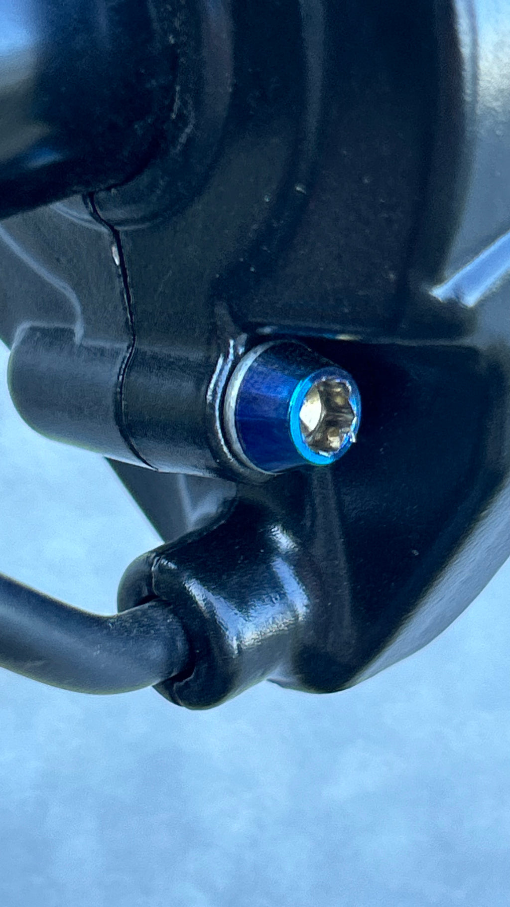 Titanium coated Surron throttle bolts